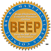 BEEP Brake Effectiveness Evaluation Procedure Certified